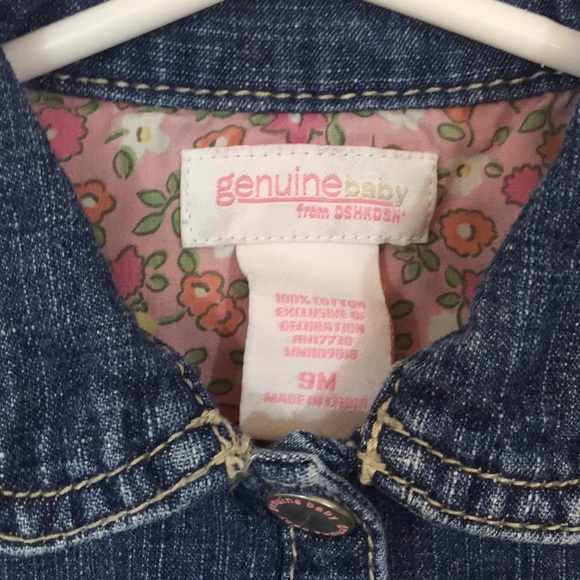 {Genuine Baby by Oshkosh} 9 Mo Denim Dress - Picture 3 of 4